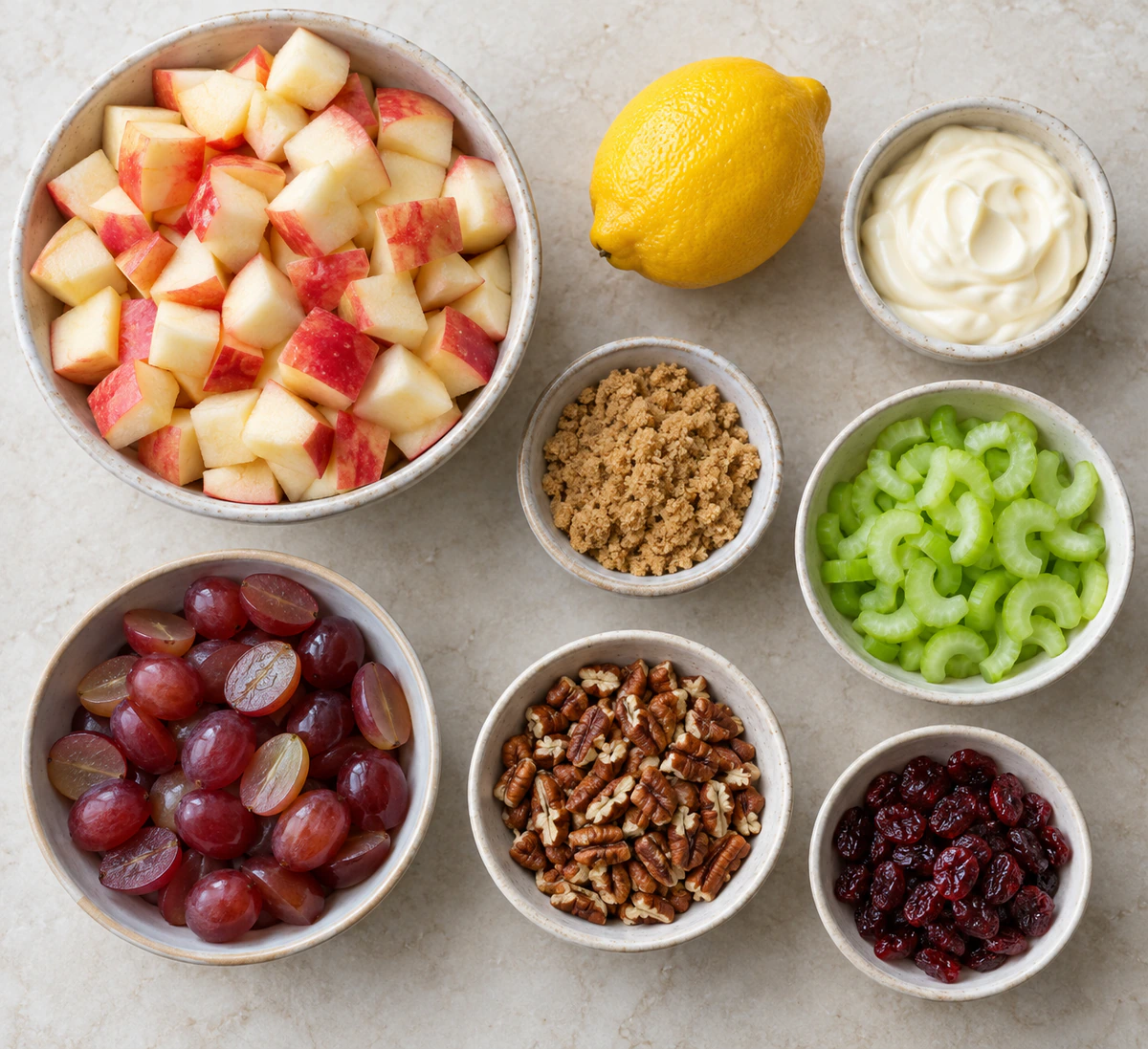 Exact measured ingredients for Apple Salad