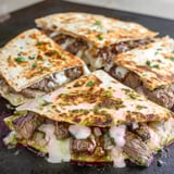 Steak and Cheese Quesadillas on Blackstone