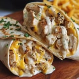 Cheesy Garlic Chicken Wraps