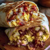 Bacon Egg and Cheese Breakfast Burrito