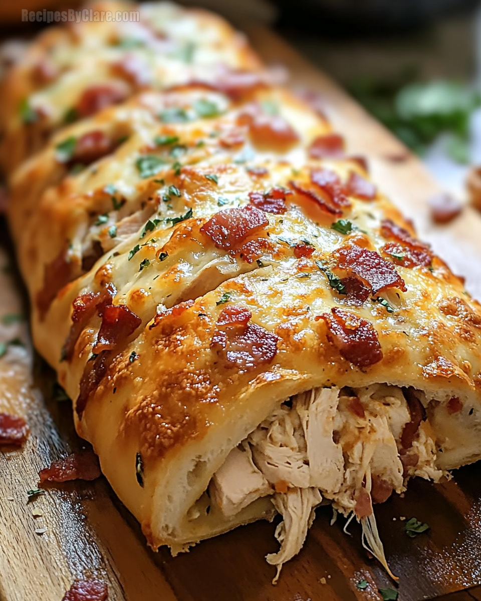 Chicken Bacon Ranch Stromboli