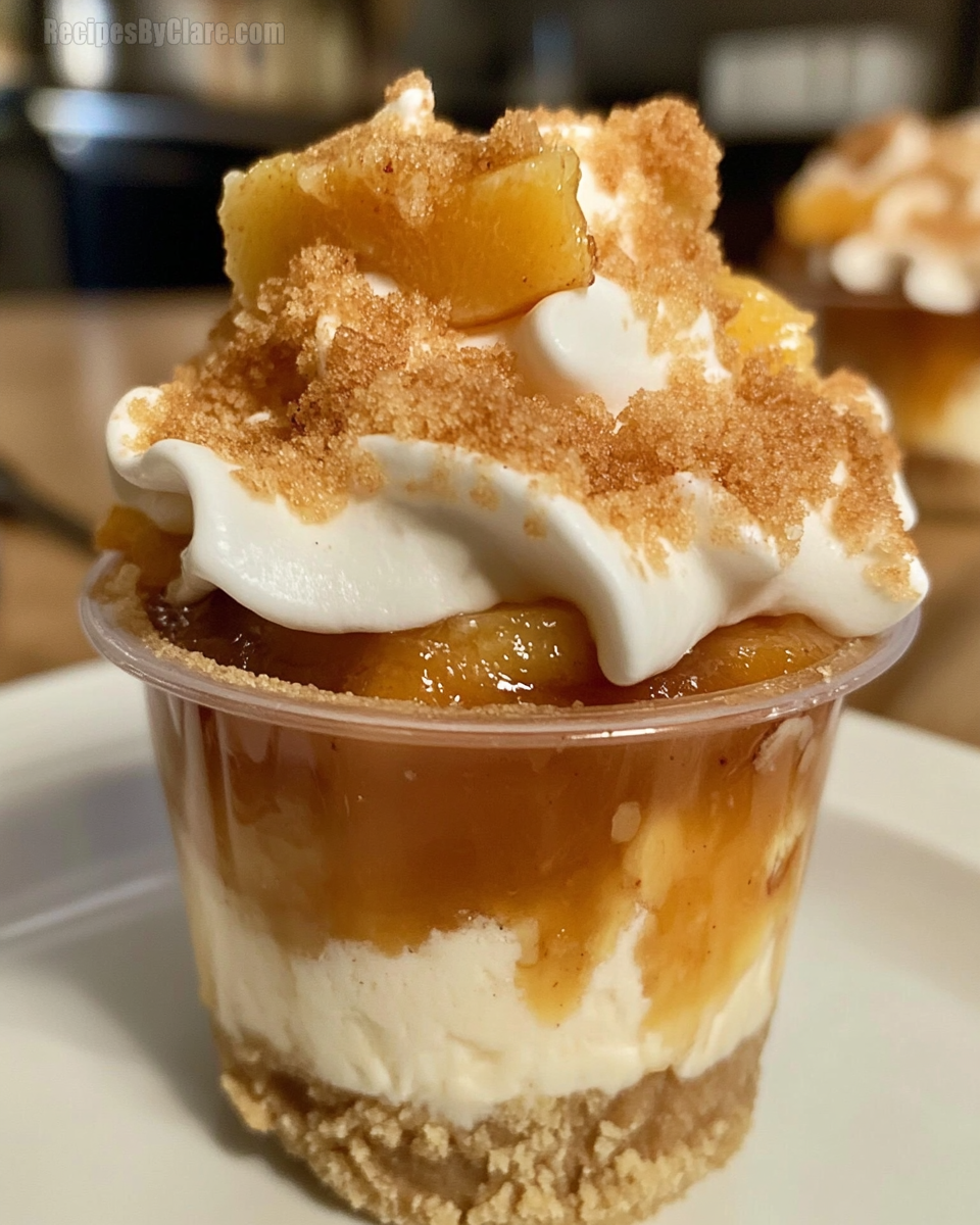 Peach Cobbler Cheesecake Cups