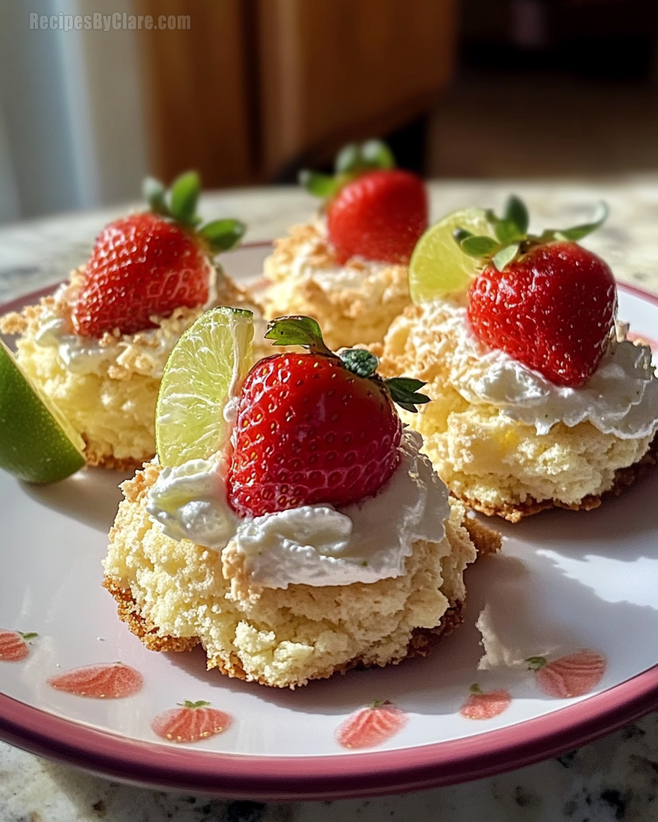 Coconut Lime Strawberry Shortcake Cookies