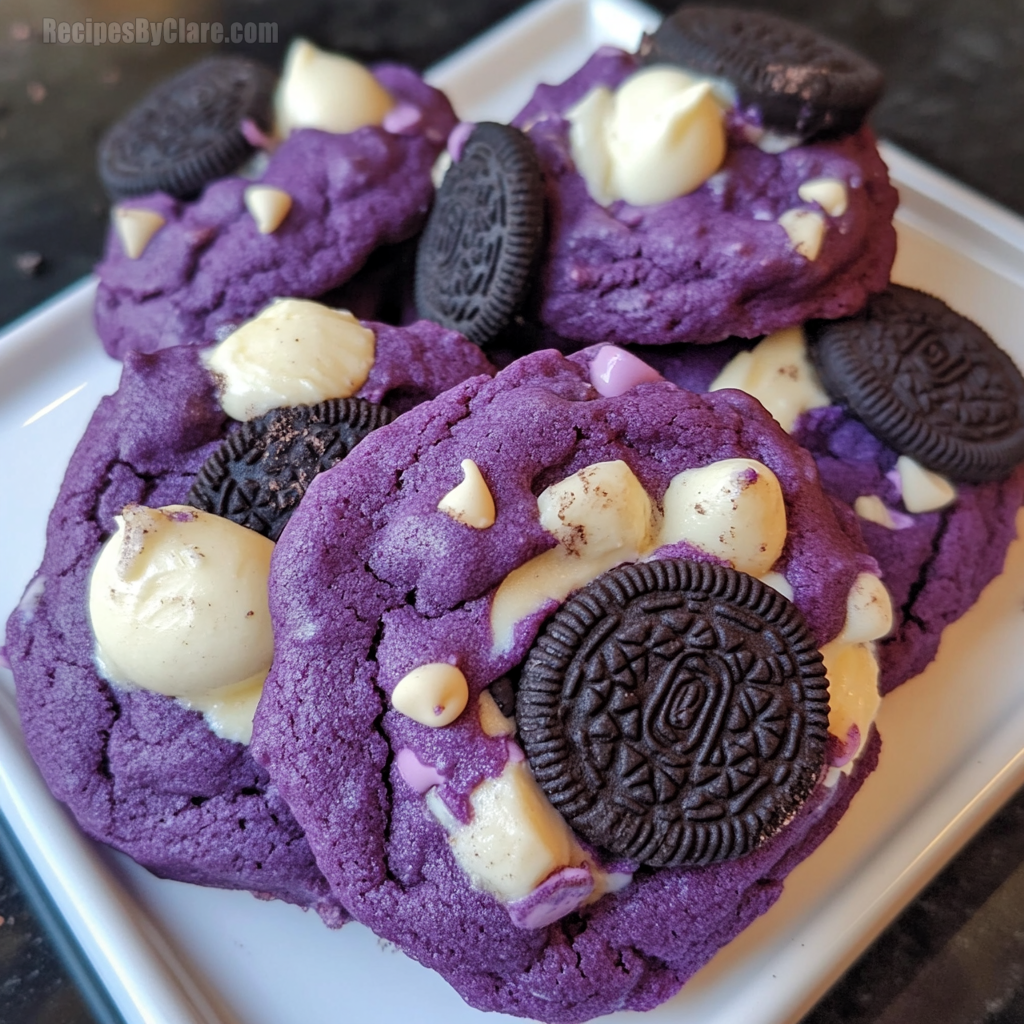 Ube Cookies and Cream Cookies