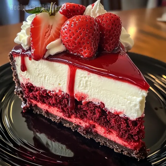 Red Velvet Strawberry Cheesecake