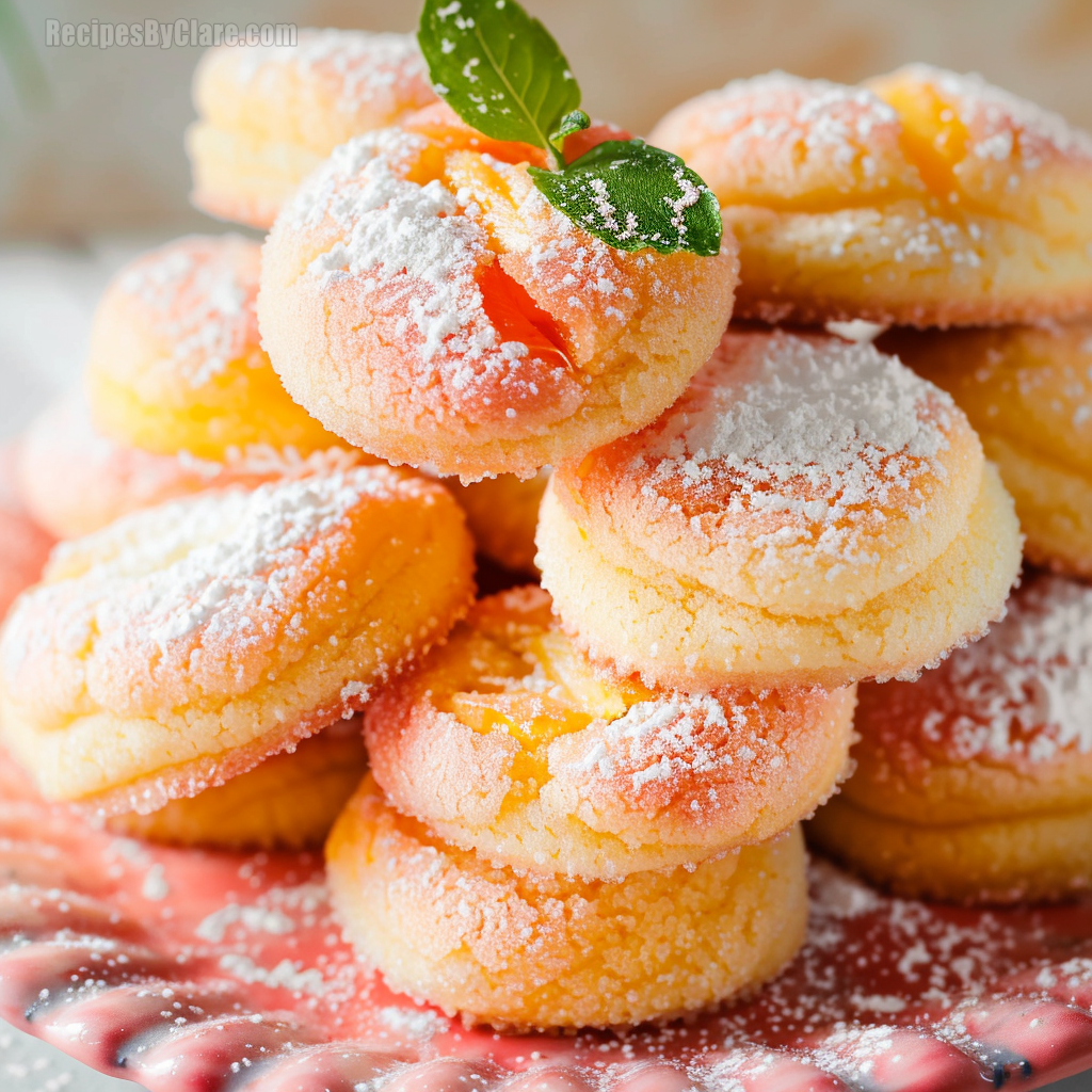 Orange Infused Sweet Ricotta Peach Cookies