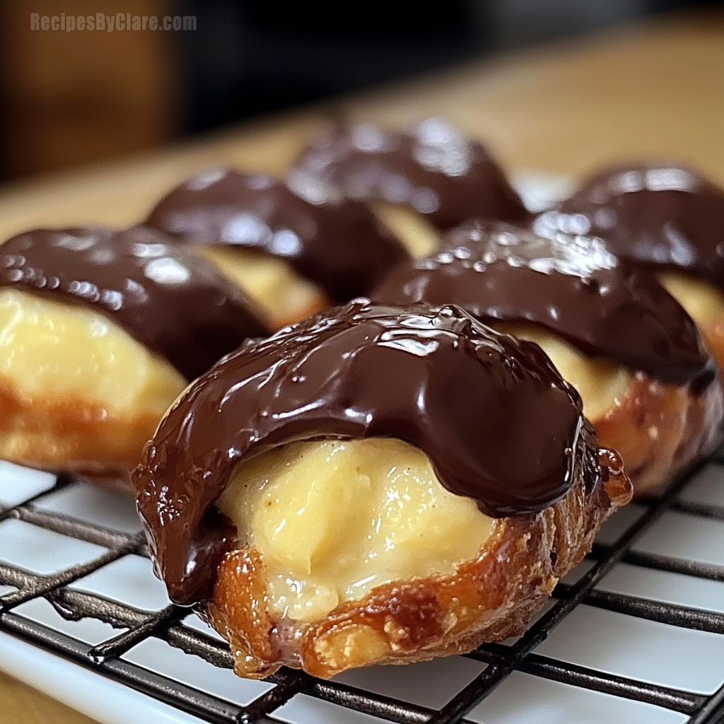 Chocolate-Covered Banana Pudding Stuffed Puffs