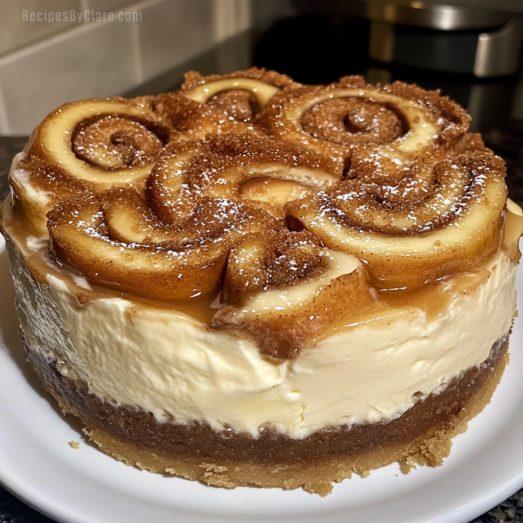 Cinnamon Roll Honeybun Cheesecake