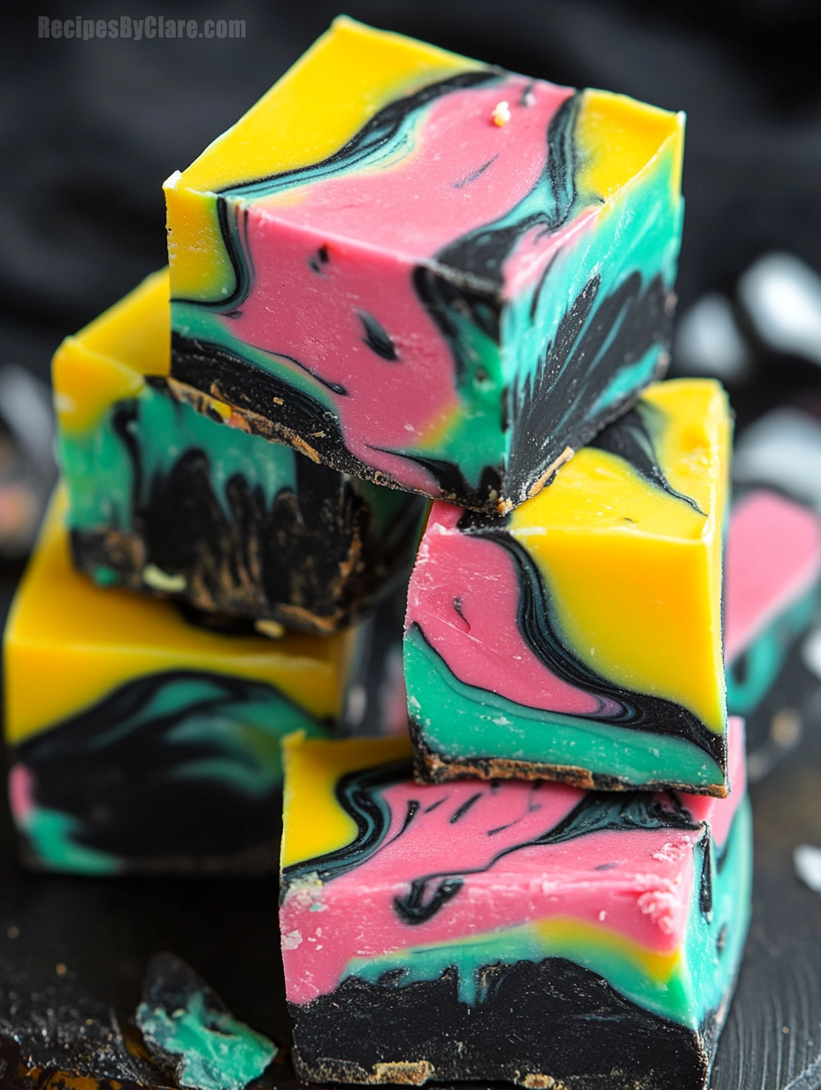 Colorful Halloween Fudge