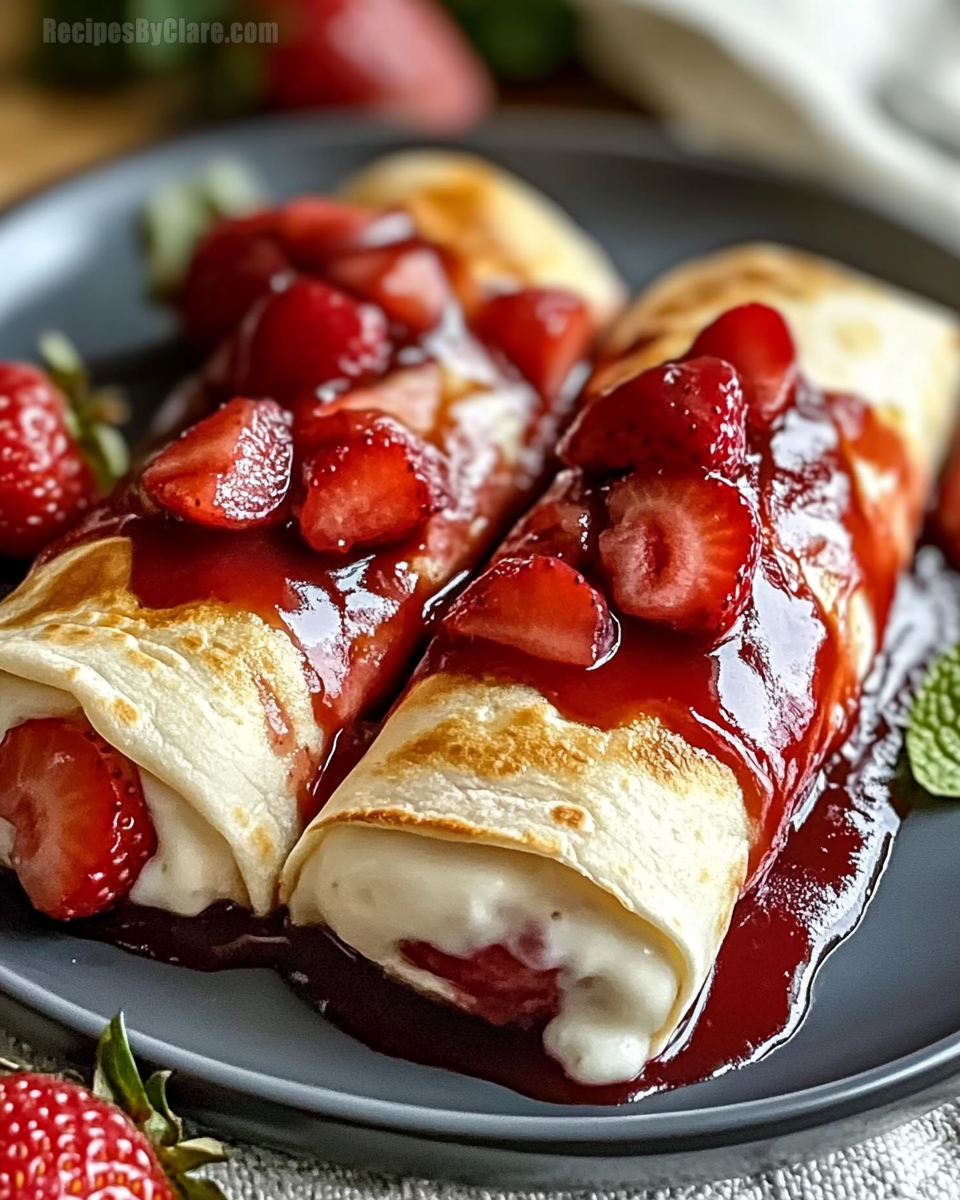 Strawberry Cheesecake Chimichangas