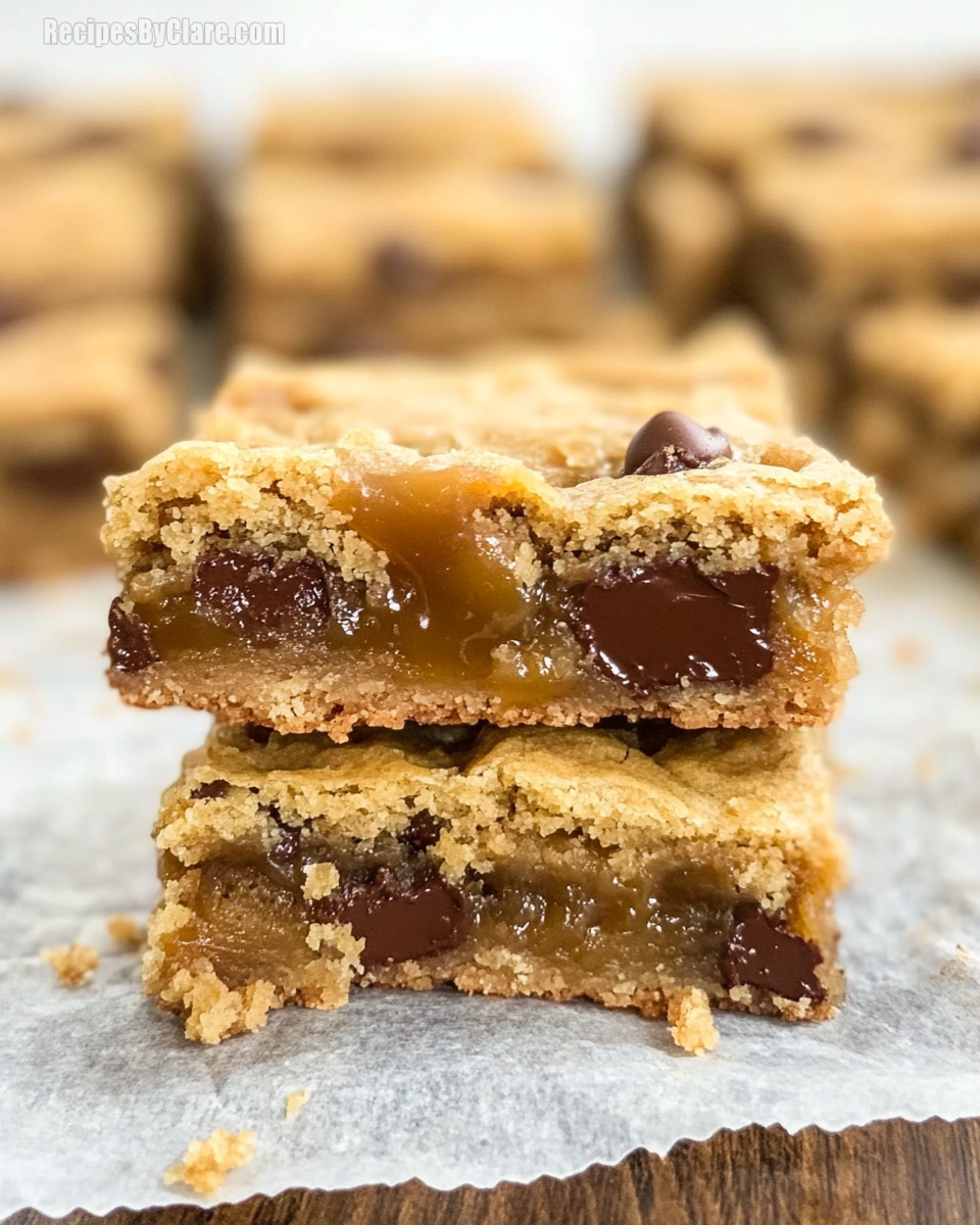 Salted Caramel Chocolate Chip Cookie Bars