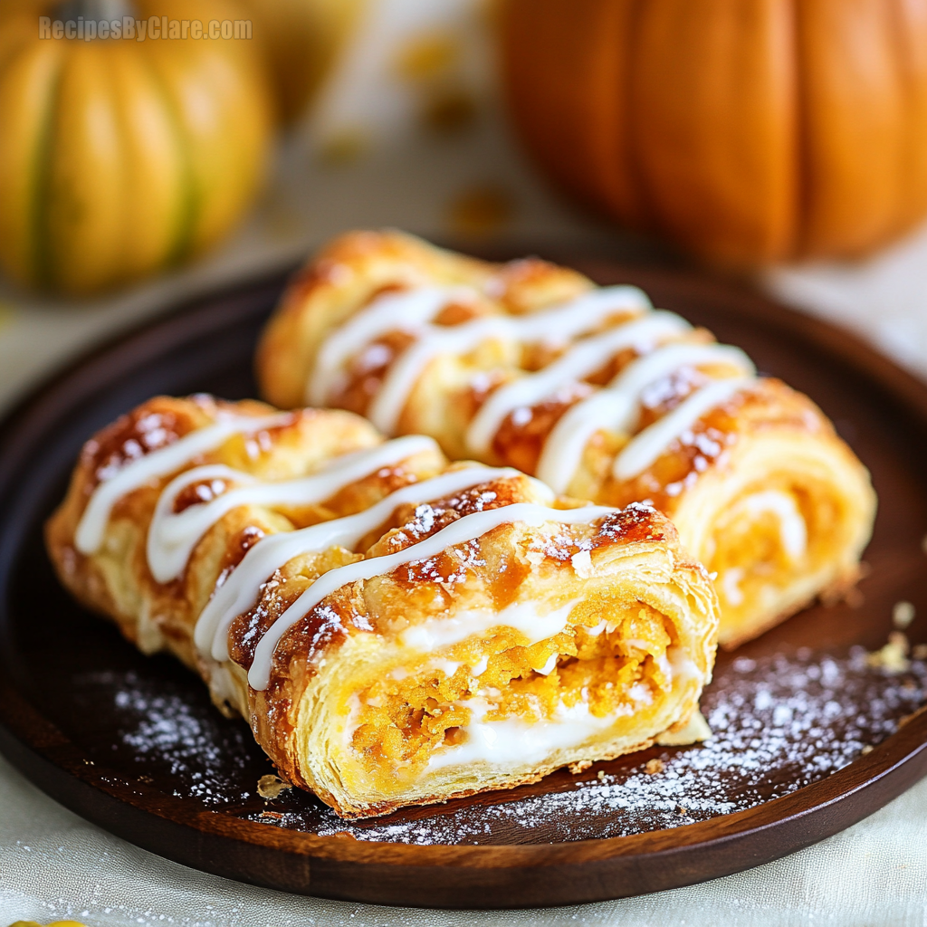 Easy Pumpkin Danish with Cream Cheese