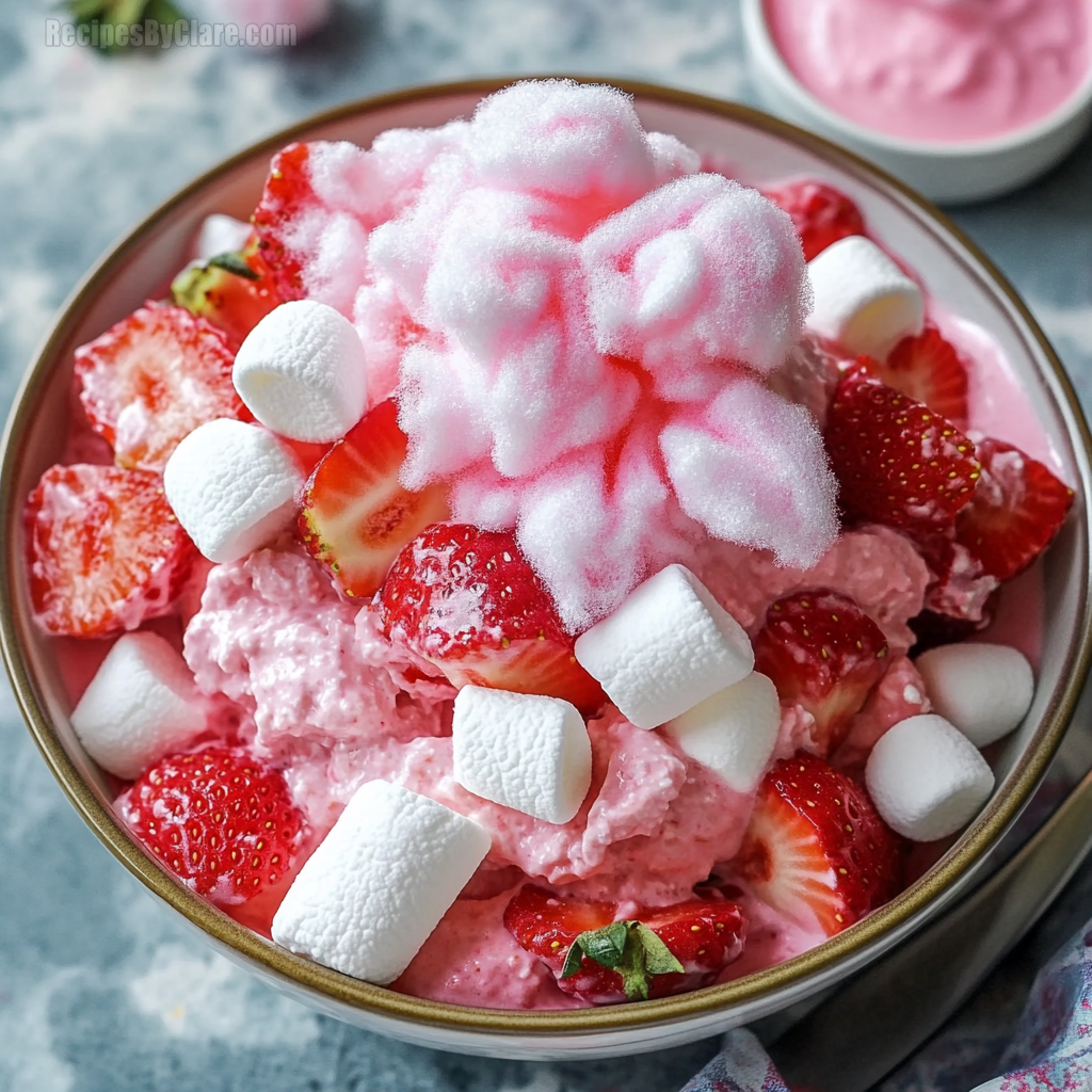 Strawberry Cotton Candy Salad