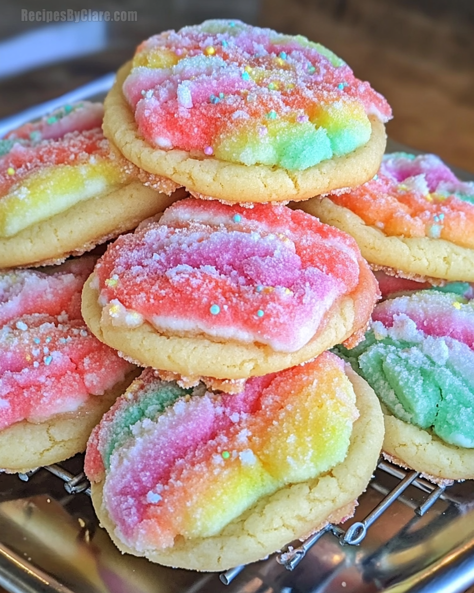 Rainbow Sherbet Cookies