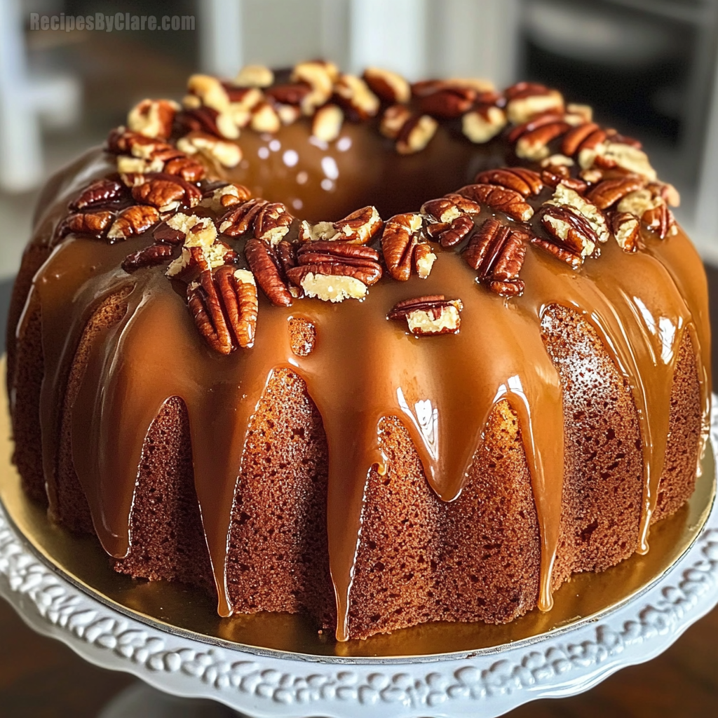 Caramel Pecan Bundt Cake