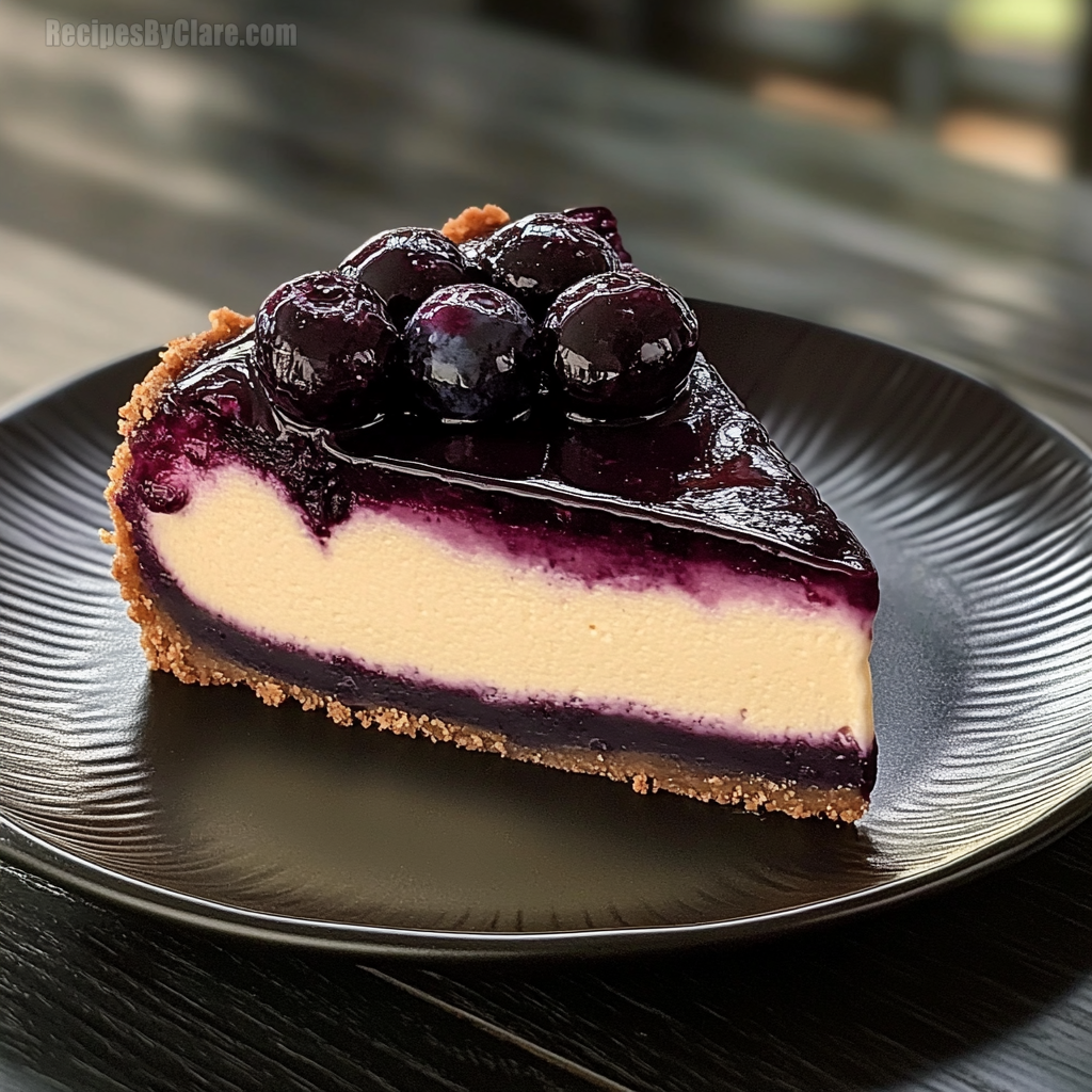 Blueberry Compote Cheesecake