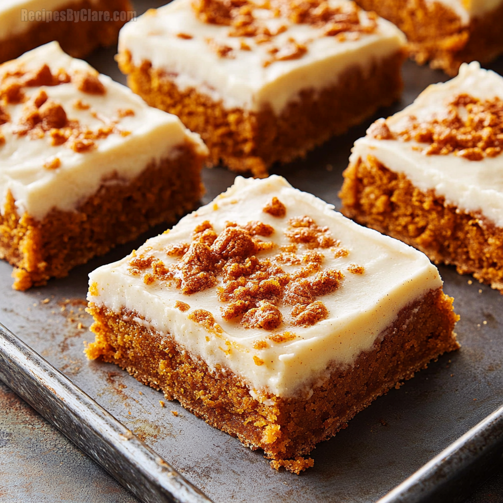 Pumpkin Bars with Cream Cheese Frosting