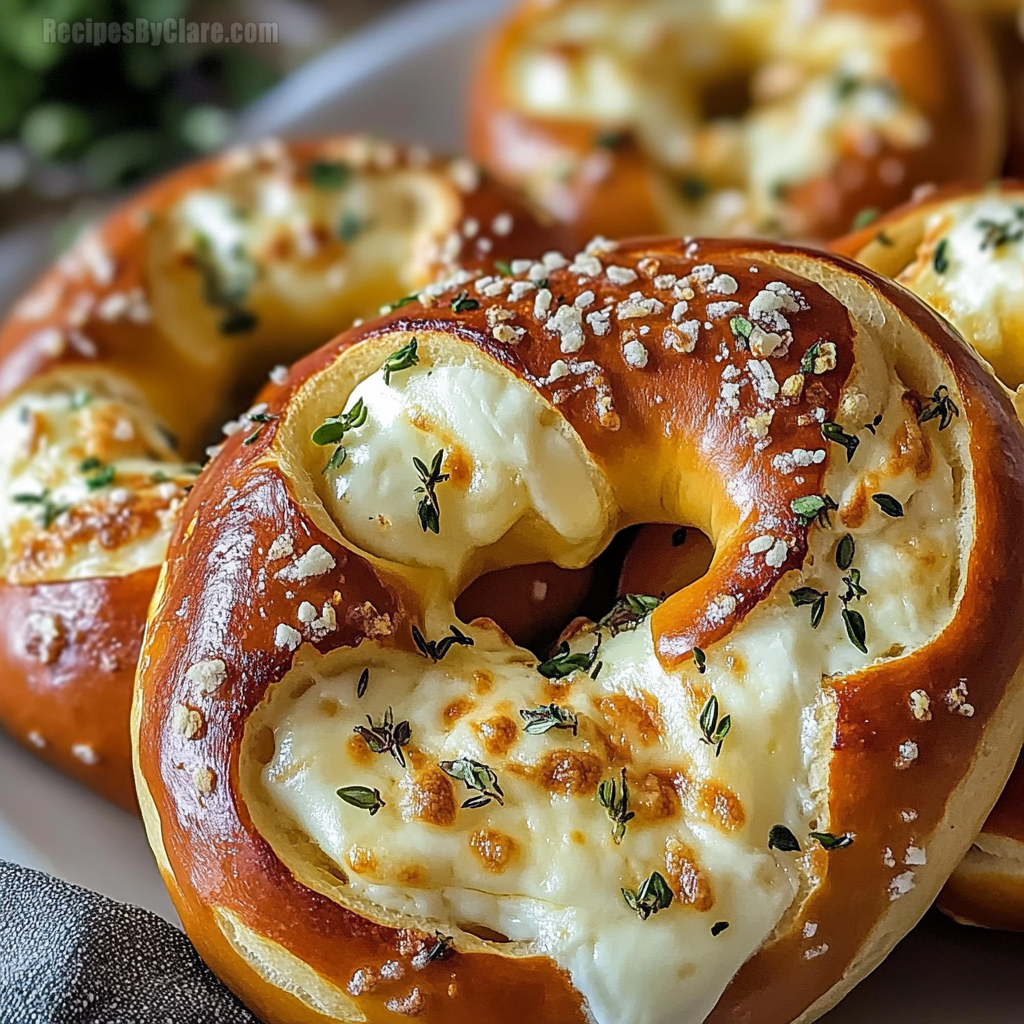 Mozzarella Stuffed Soft Pretzels