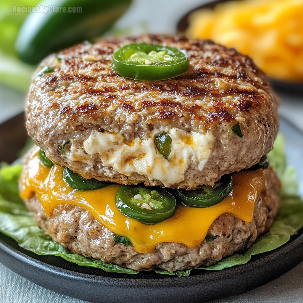 Jalapeño Popper Turkey Burgers