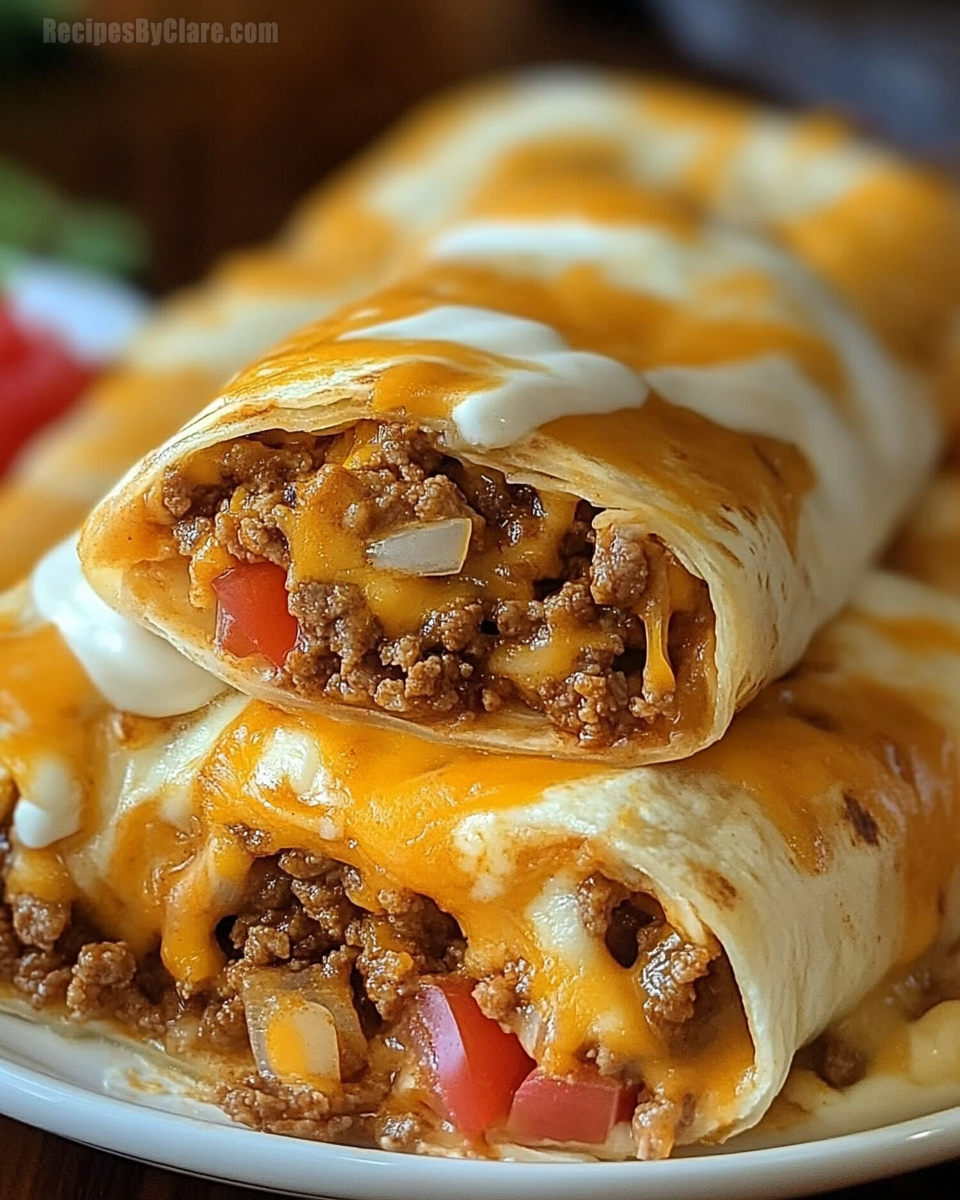 Cheesy Beefy Burritos