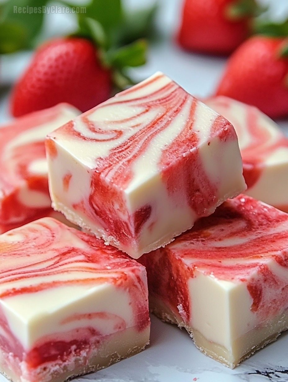 Strawberry Swirl Fudge