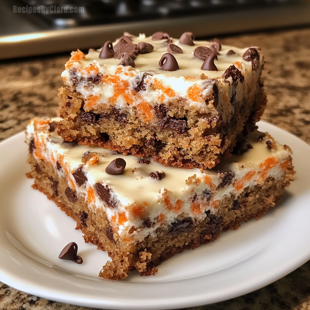 Chocolate Chip Carrot Cake Bars