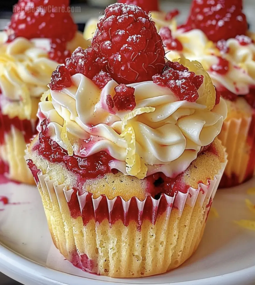 Raspberry Lemon Heaven Cupcakes - A Delightful Dessert! - Recipes By Clare