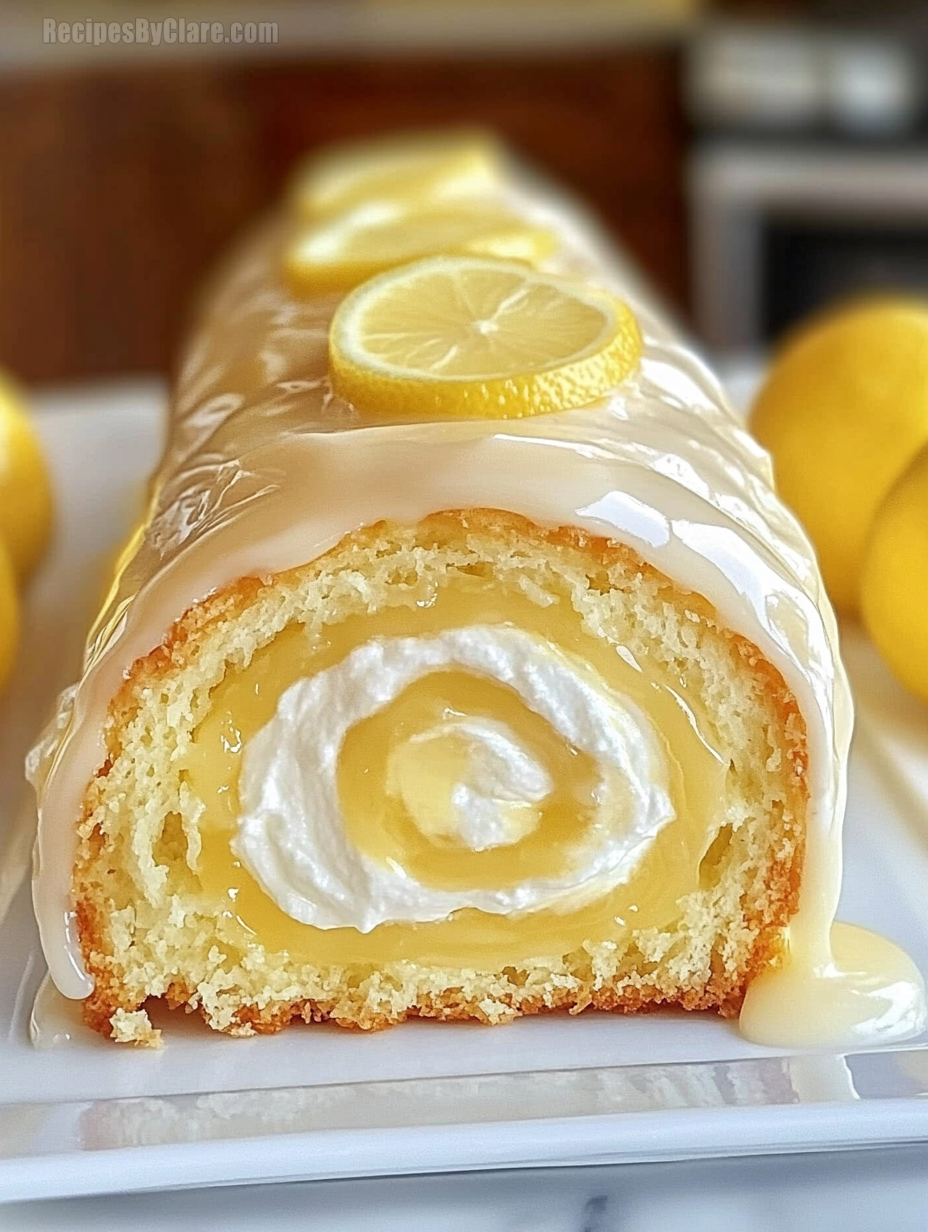 Luscious Lemon Cream Roll Cake