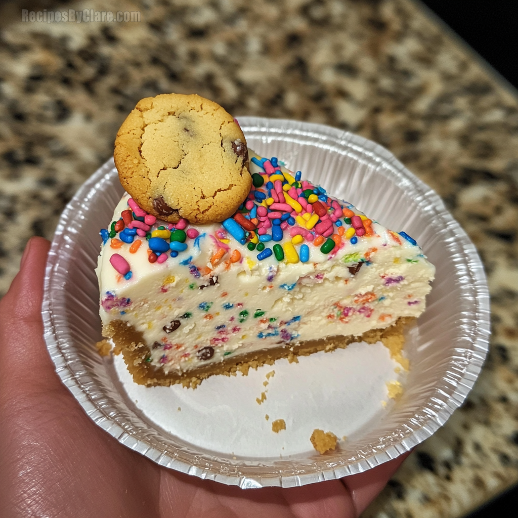 Funfetti Cookie Topped Cheesecake