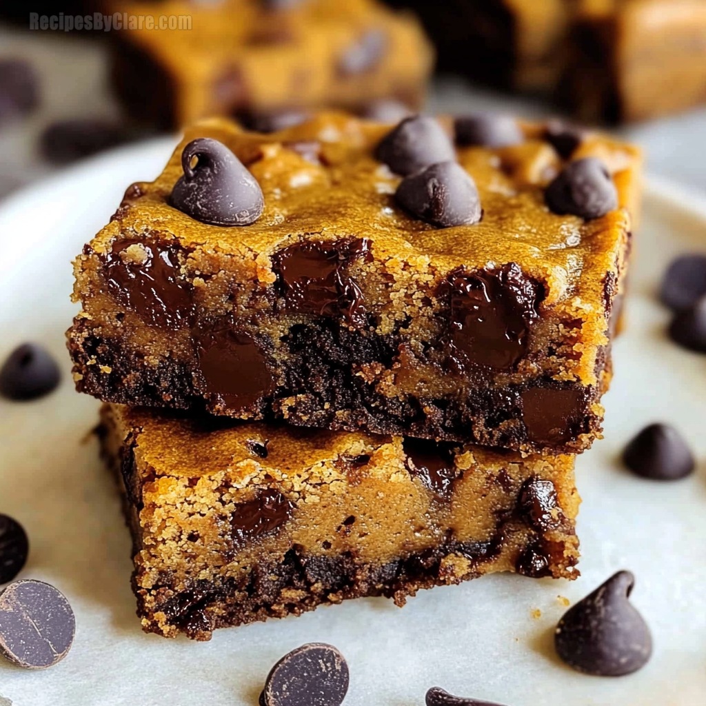 Fudgy Pumpkin Chocolate Chip Bars