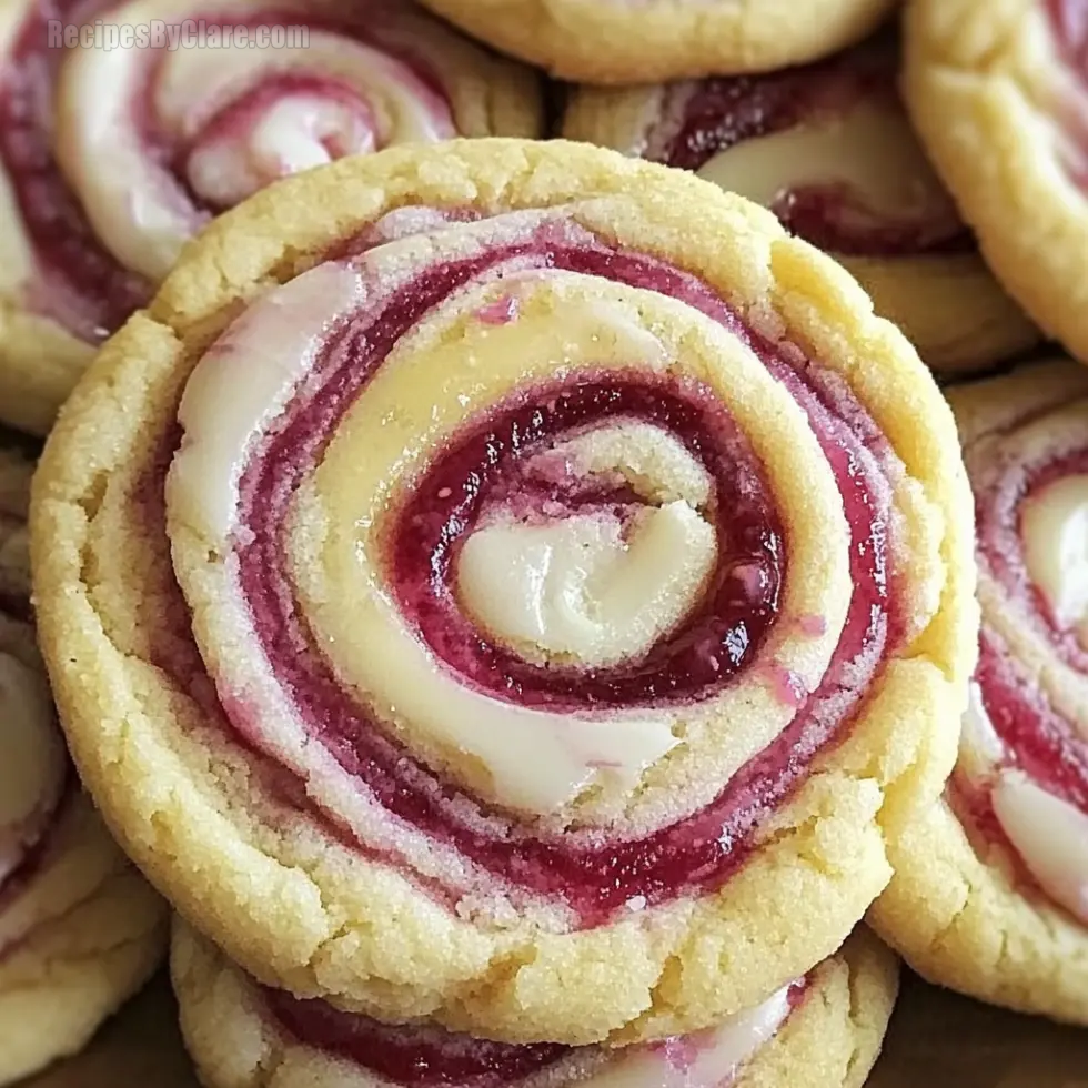 Heavenly Raspberry Lemon Swirl Cookies