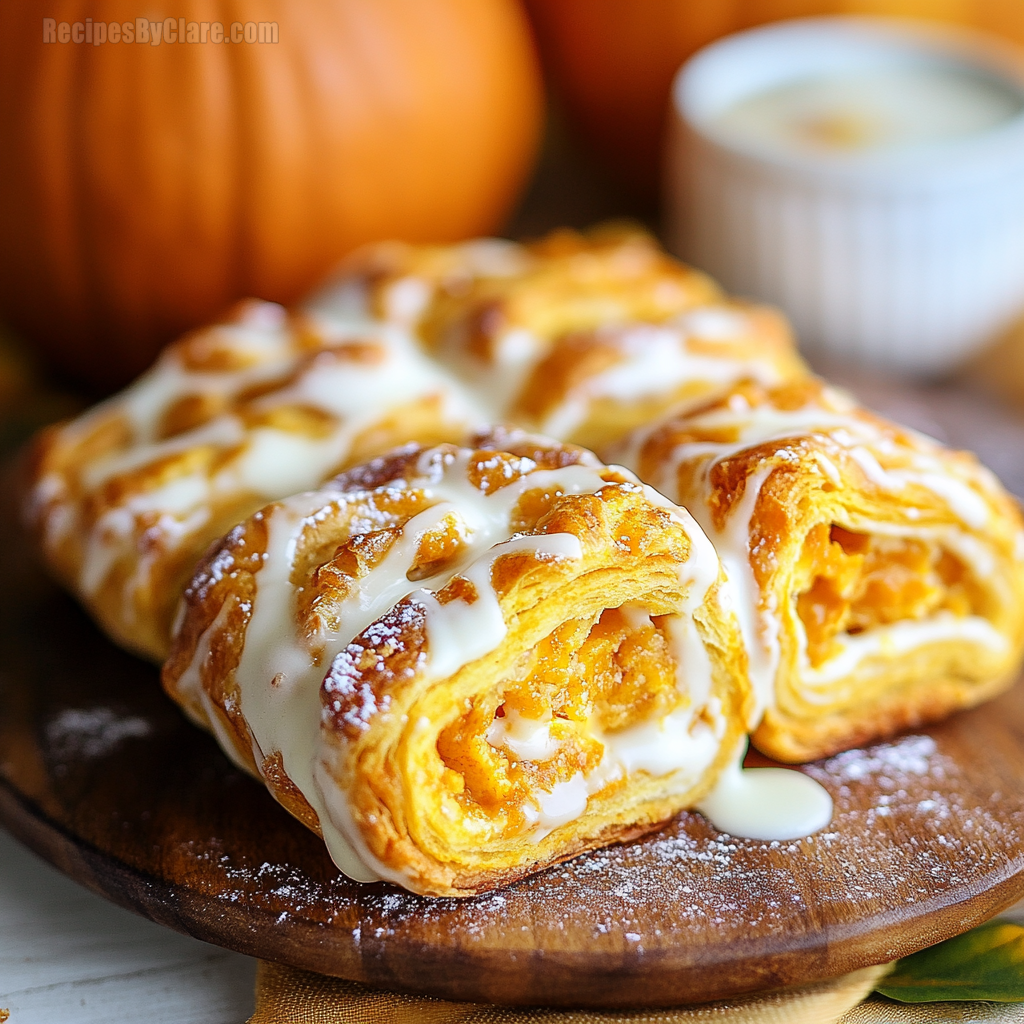 Easy Pumpkin Danish with Cream Cheese