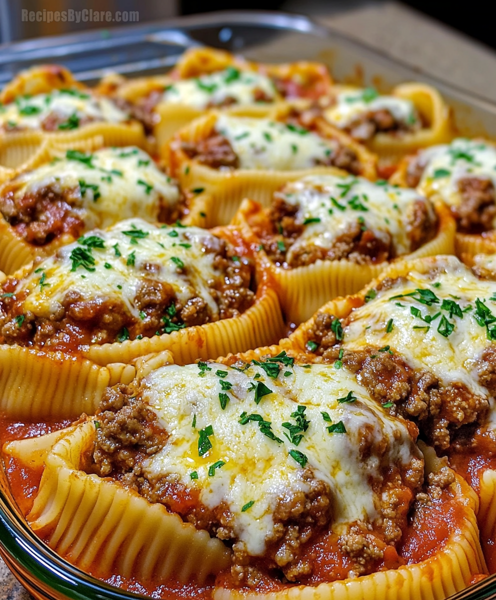 Creamy Ricotta Beef Stuffed Shells Pasta