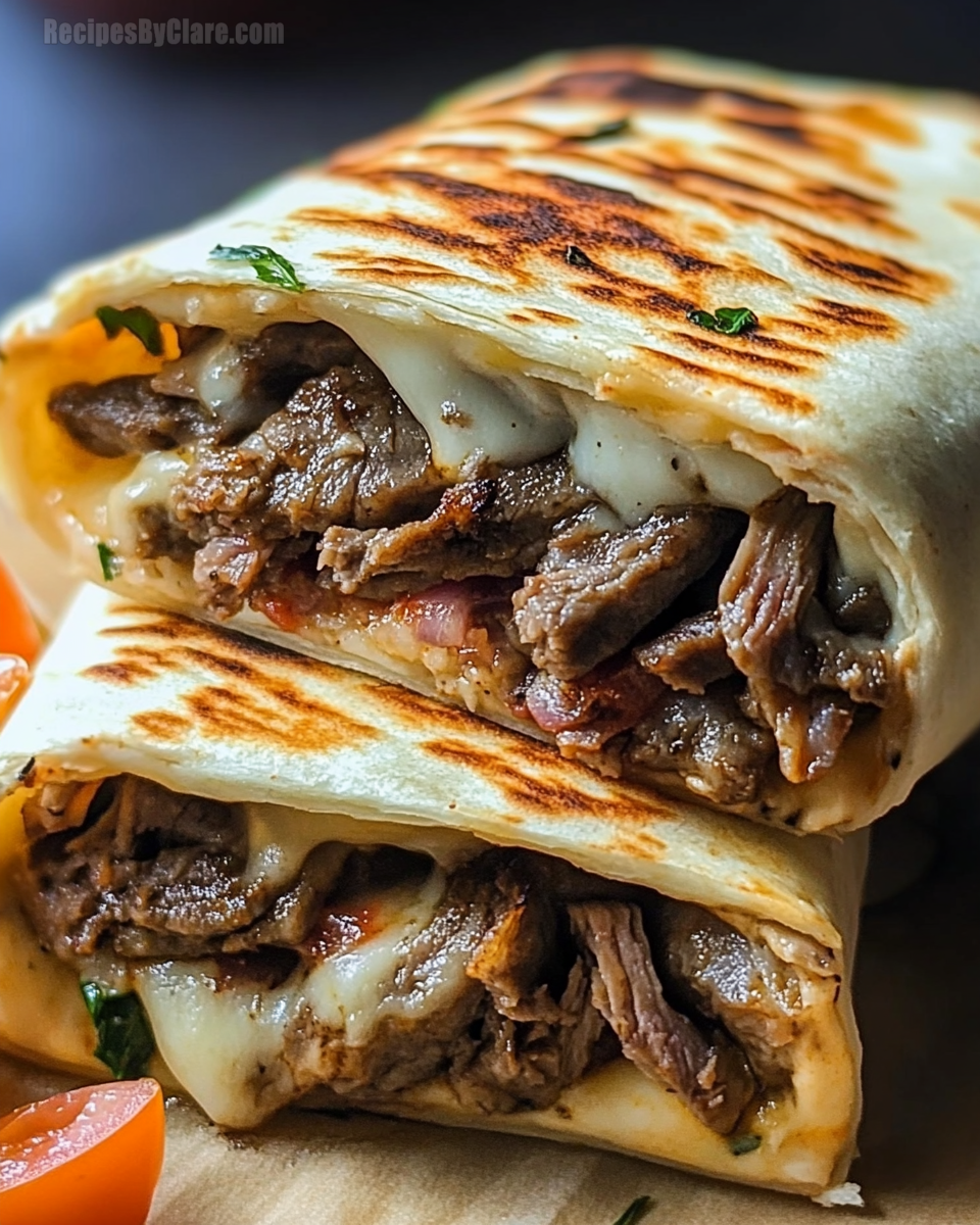 Philly Cheesesteak Grilled Wrap