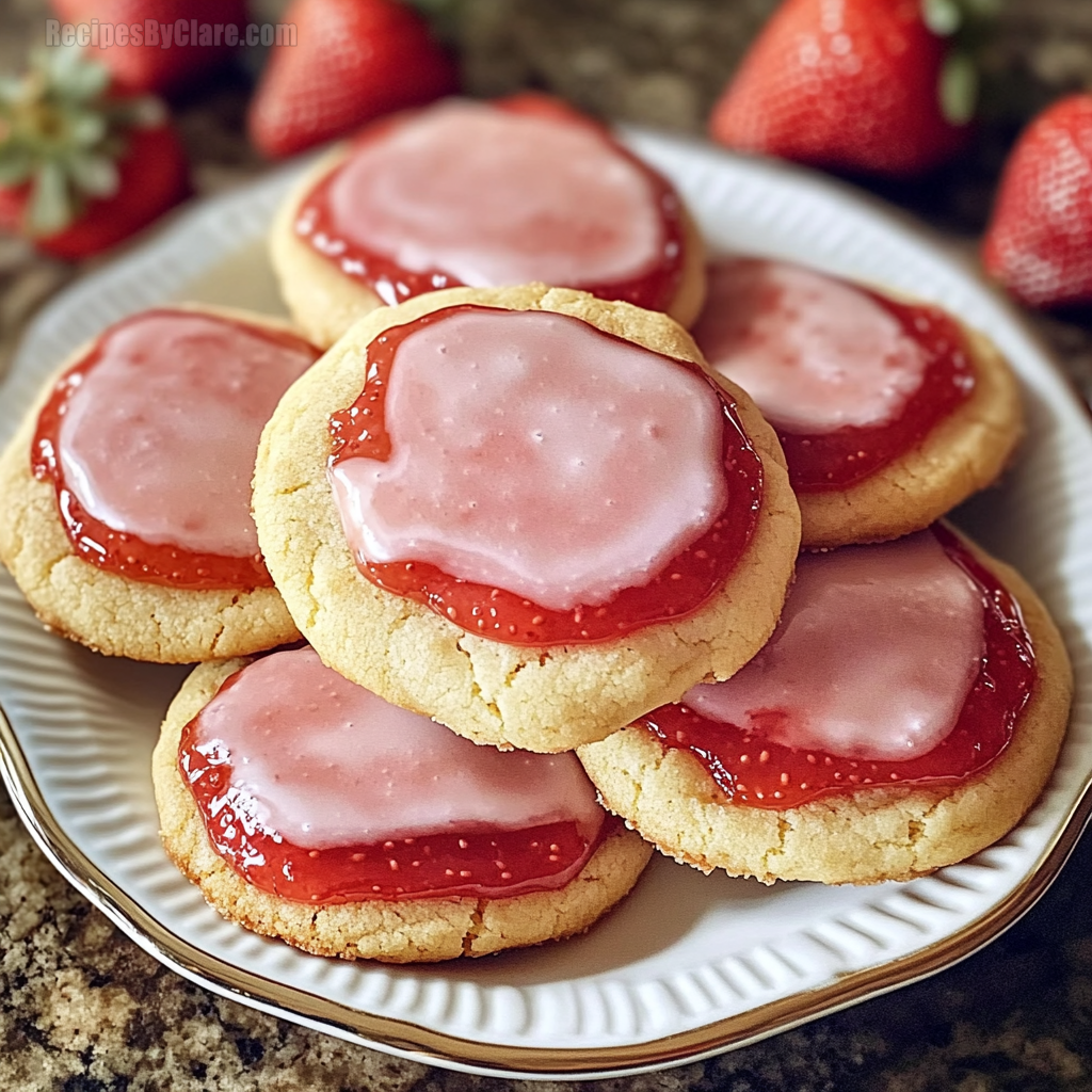 Strawberry Glaze Cookies Delight