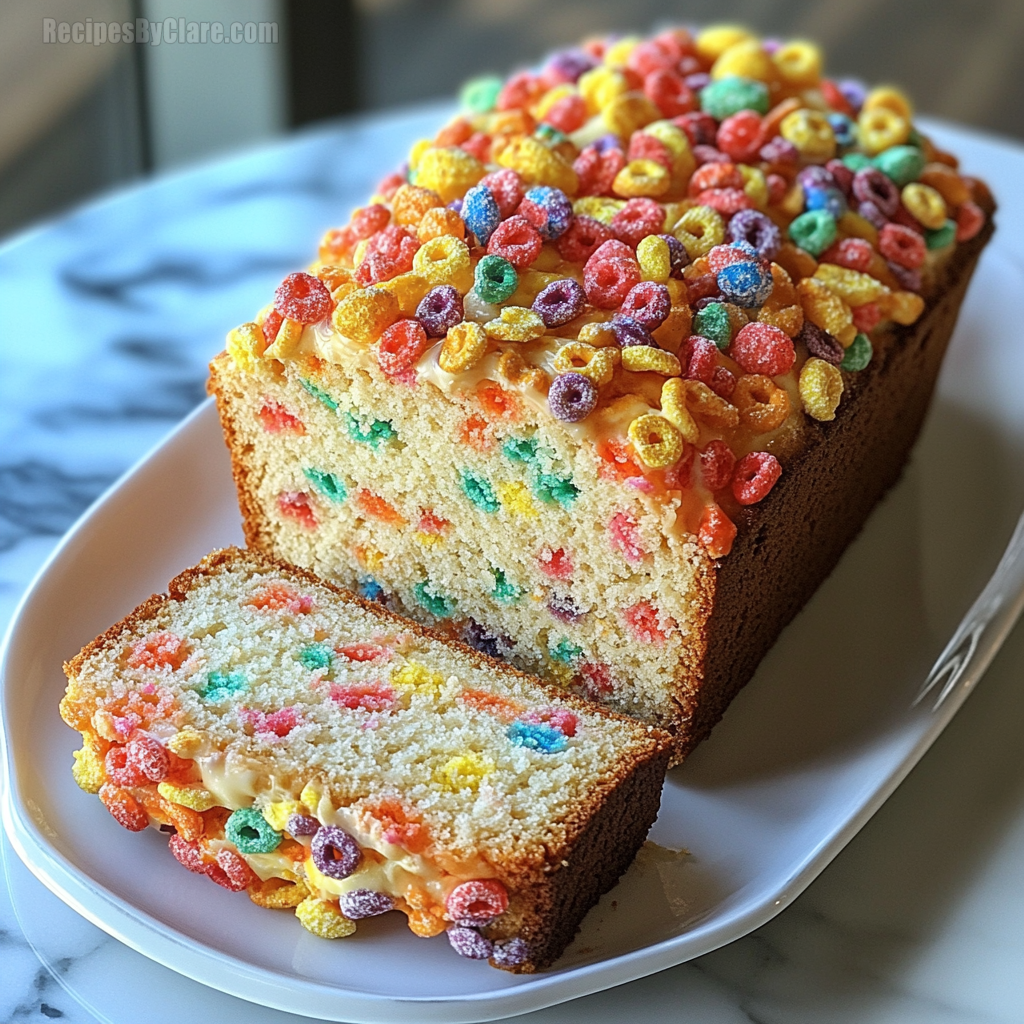 Fruity Pebbles Breakfast Bread