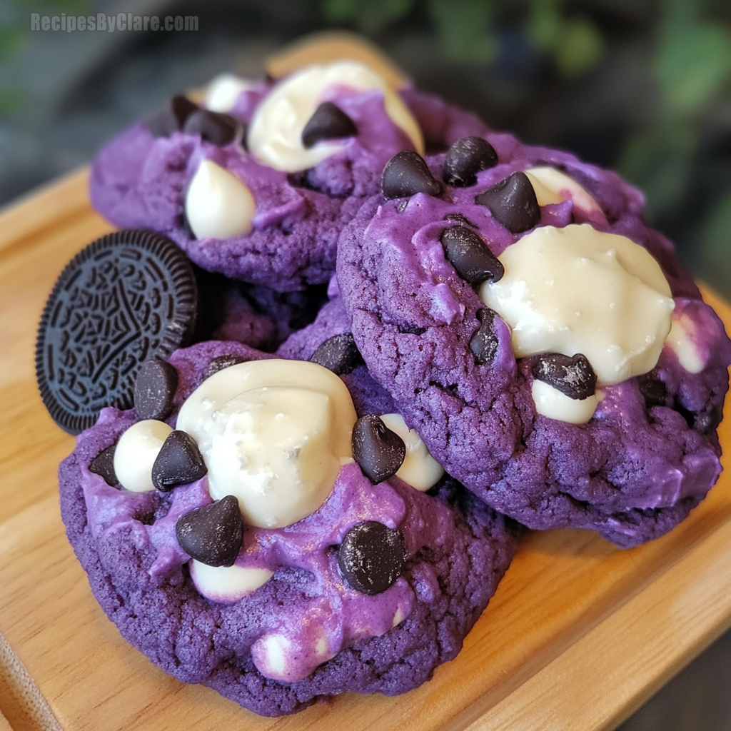 Ube Cookies and Cream Cookies