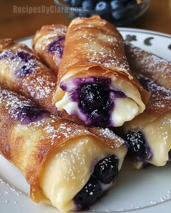 Blueberry Cream Cheese Egg Rolls