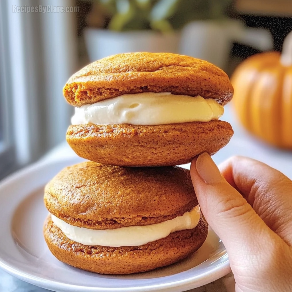 Pumpkin Whoopie Pies With Maple Cream Cheese Filling