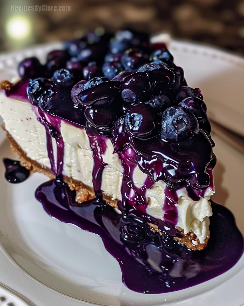 White Chocolate Blueberry Cheesecake