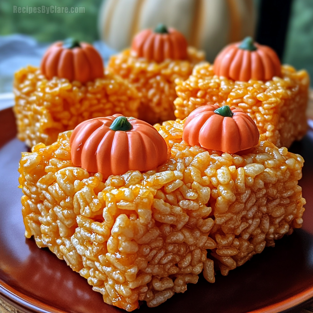 Pumpkin Rice Krispie Treats