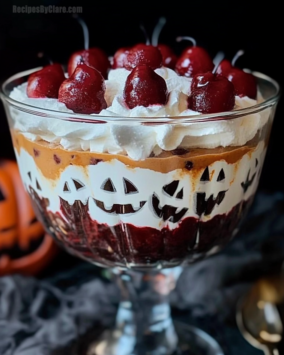 Easy Halloween Black Forest Trifle