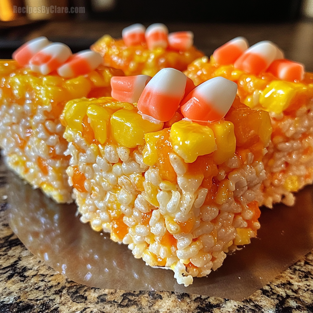 Candy Corn Rice Krispies Treats