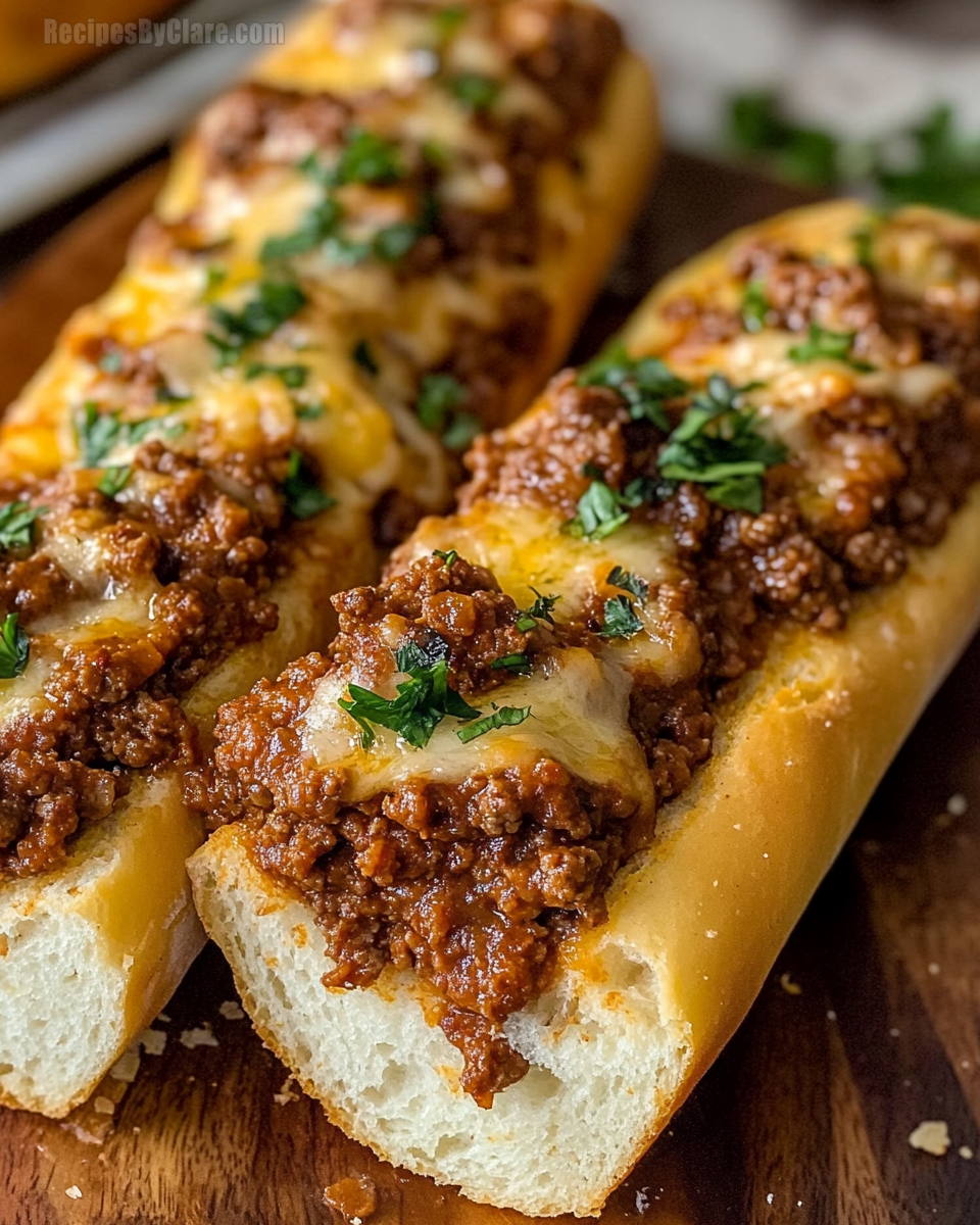 Sloppy Joe Garlic Bread