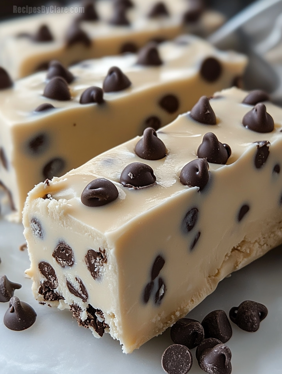 Chocolate Chip Cookie Dough Ice Cream Bars