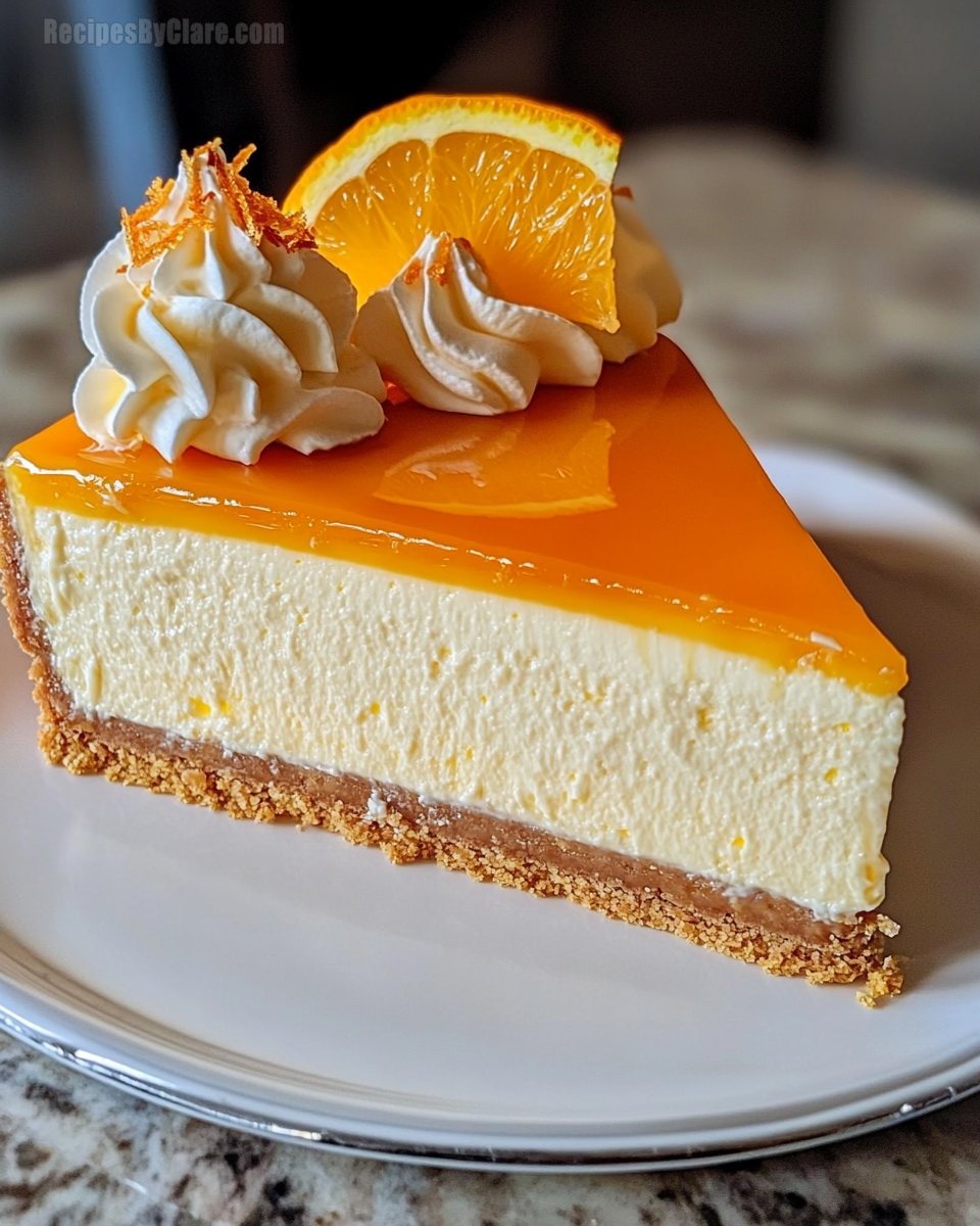 Refreshing Whimsical Orange Cheesecake