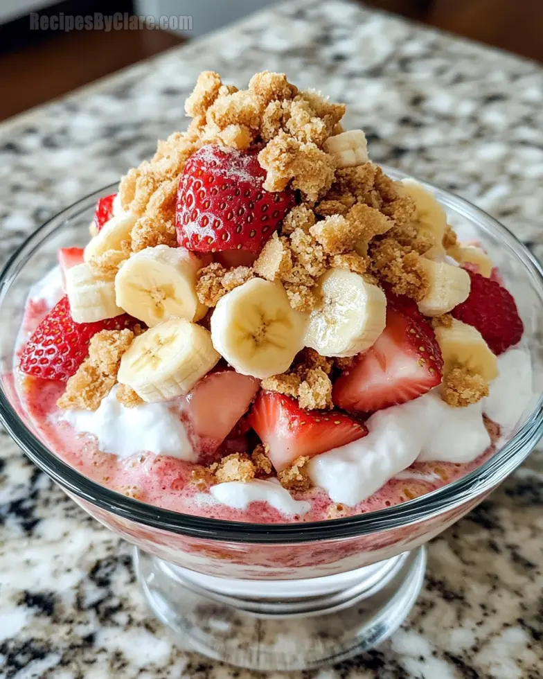 Strawberry Crunch Banana Pudding