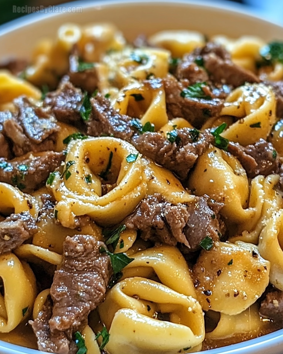 Philly Cheesesteak Tortellini Pasta