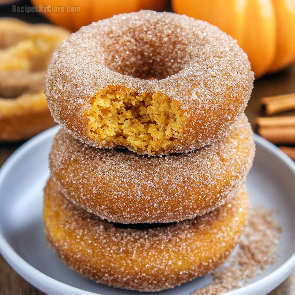 Pumpkin Cinnamon Sugar Donuts