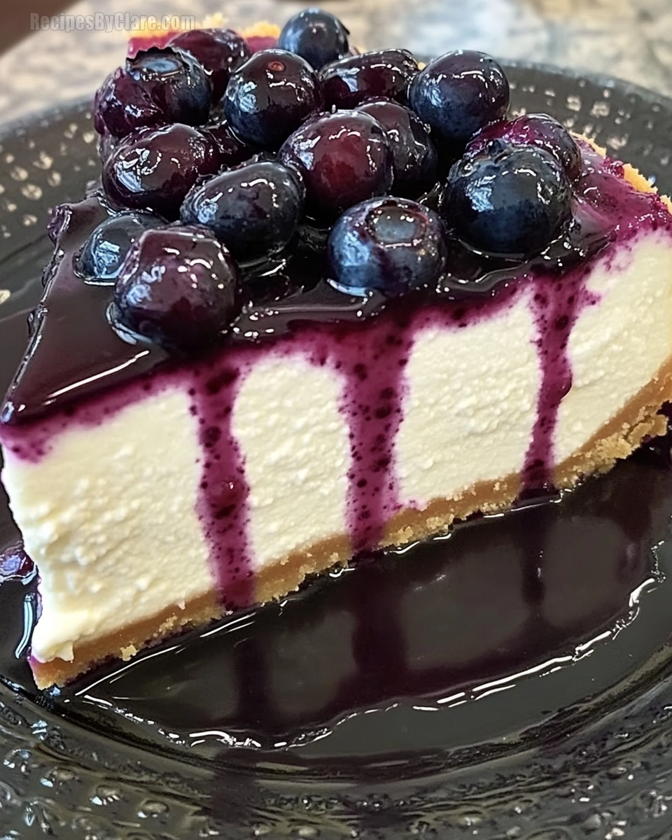 Blueberry Compote Cheesecake